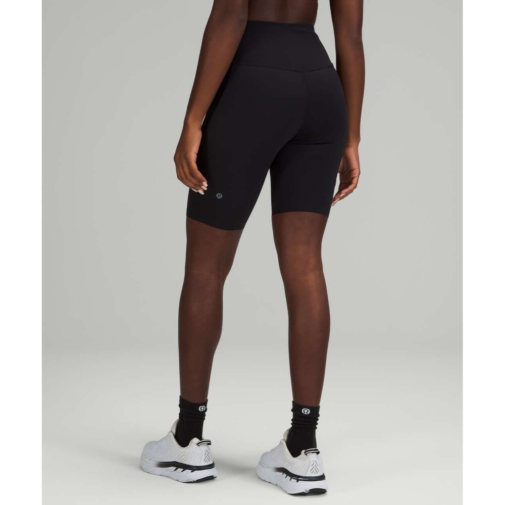 Lululemon Base Pace High-Rise Shorts 8" Black Nulux Running Gym Size 12 Athletic